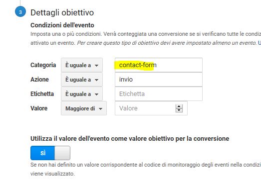 Tracciare Eventi Contactform7 Google Tag Manager 14